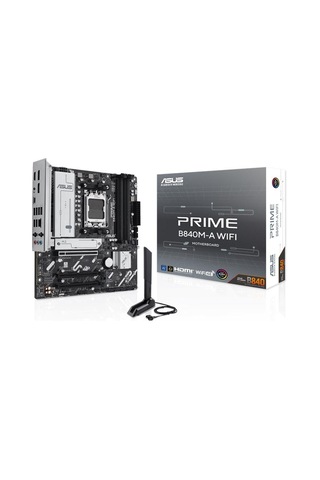 Asus Prıme B840m-a Wıfı Ddr5 7600mt/s 1xhdmı 2xdp 3xm.2 Matx Am5 Amd Am5 9000/8000/7000 Serileri İle Uyumlu