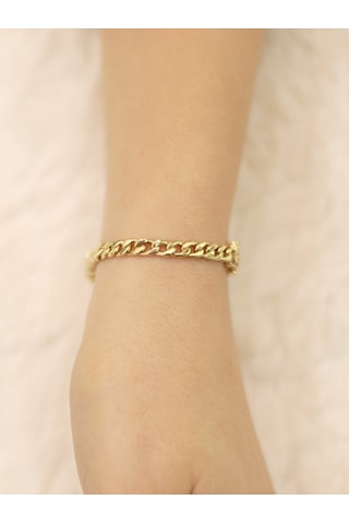 14 Ayar Altın D Harfi Gurmet Bileklik Altın