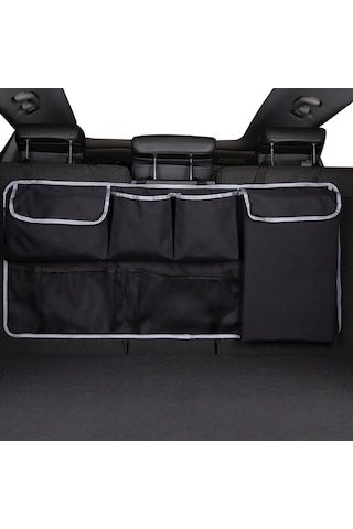 Novahub Araç Bagaj Organizatörü, 4 Cep 2 Ağı Mesh Torba, Su Geçirmeyen, Katlanabilir Yük Torbası, Suv Kamyon Mpv İçin