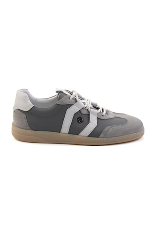 Bambi Gri Hakiki Deri Erkek Sneaker E01075623902 Gri