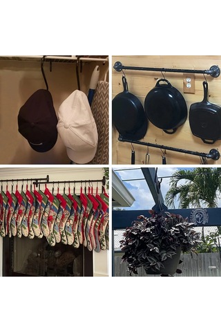 Yaozixa 4'lü 15 Cm Metal Kaymazsız Kaplama S Krokodili: Bitki, Aydınlatma, Mutfak Tencere, Çanta, Giysi Asma Krokodili