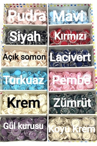 Bebek Düğmesi / Mat Model / 10 Adet /bebe03/ - Lacivert