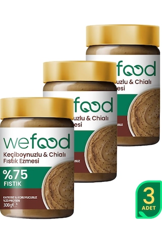 Keçiboynuzlu & Chialı Fıstık Ezmesi 300 G 3'lü