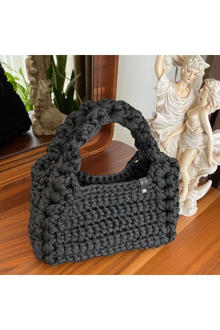 Siyah Yazlık Mini Kadın El Çantası Siyah