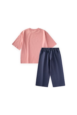 Cigit Düşük Kol T-shirt Takım 5-12 Yaş Pembe