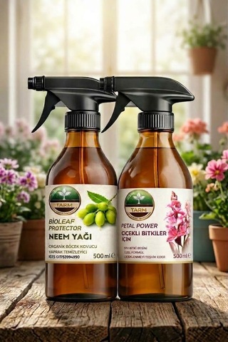 İkili Bakım Seti Petal Power Sprey Çiçek Açtıran Bitki Besini Ve Bioleaf Protector Sprey Neem Yağı 1 L