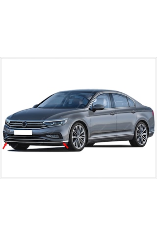 Vw Passat B8.5 Krom Ön Tampon Alt Çıta 3 Prç P.Çelik 2019 Üzeri