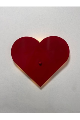 Büyük Led Pilli Kalp Aplik Metal İç Mekan Duvar Aydınlatmaları, Hediyelik Ürünler Kalpli Işık Kırmızı