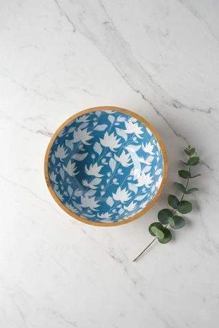 Mango Agacı Sunum Servis Kasesi & Dekoratif Kase 25 Cm Desenli Çok Renkli