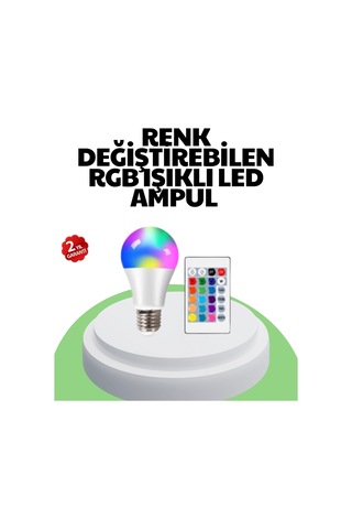 2025 Rgb Led Ampul Uzaktan Kumandalı Renkli Işık A Kalite Çok Renkli
