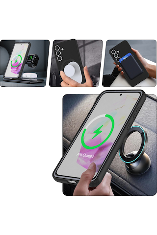 Apple Uyumlu iPhone 11 Kılıf Soft Tasarım Magsafe Halka Stand İçi Kadife Kapak
