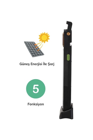 Tedaks 5 Fonksiyonlu Güneş Enerjisi İle Şarj Olabilen 48 Ledli Işıldak,aydınlatma Pr-3838 Sarı