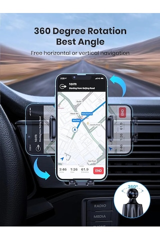 Klipsli Araç Telefon Tutacağı Klima Peteği Araba Telefon Tutacağı