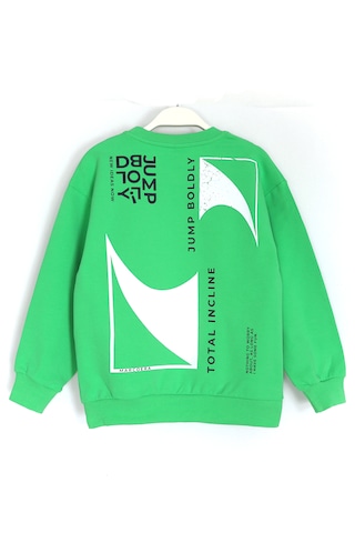 Ön Ve Arkası Baskılı Fırçalı Kumaş Uzun Kollu Erkek Çocuk Eşof...