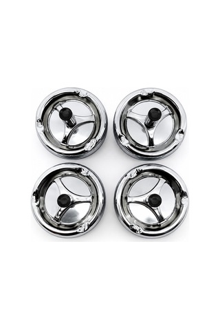 12 Adet Ashtray Yuvarlak - Basmalı Metal Küllük 5705 Çok Renkli
