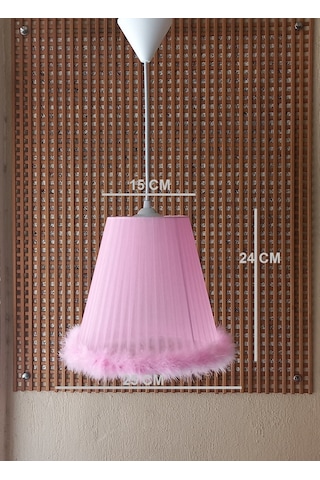 N-01 Pembe Organze Yatak Odası Çocuk Ve Bebek Odası Avize Pembe