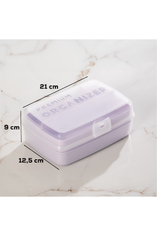 Porsima 1192-3 Premium 12 Bölmeli Çok Amaçlı Organizer Saklama Ka Lila