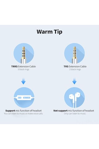 Maiyame 1.93m Gümüş 3.5mm Trrs Mikrofon Desteklı Ses Uzatma Kablosu - Telefon, Bilgisayar, Araç Ses Sistemi İçin Uyumlu