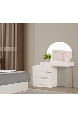 Aleppo Mdf Membran 6 Kapaklı Reflekte Camlı Gardırop ve Yatak Odası Takımı