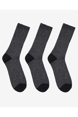 Skechers Non Terry Crew - 3'lü Paket Erkek Çorap Erkek Black Combo Çorap S116025-007 Siyah