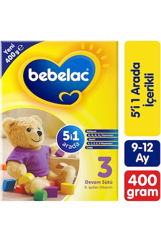 Bebelac 3 Devam Sütü 9-12 Ay 400 G