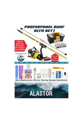 Surf Karbon Olta Takımı Olta Seti Boğaz Deniz Göl Surf Olta Seti 420 Surf Olta Kamışı Surf Olta Seti