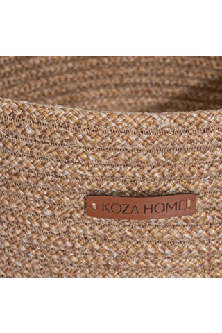 Koza Home Cesta El Yapımı Pamuklu Natural Hasır Dekoratif Sepet 3lü Set 30c