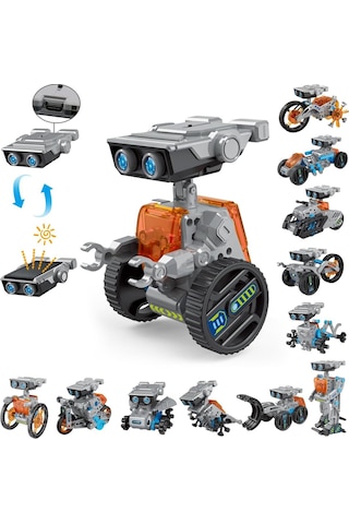 Acelife Güneş Enerjili Robot, 12'si 1 Arada Stem Oyuncağı, 8-12 Yaş Arası Çocuklar Için Akıllı Oyuncaklar