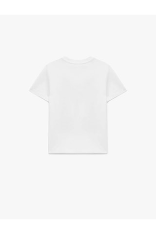 Koton Baskılı Beyaz Erkek Çocuk T-shirt 6skb10054tk Beyaz