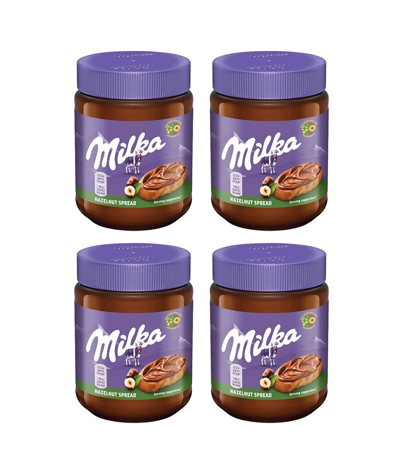 Milka Kakaolu Fındık Ezmesi 350 Gr X 4 Adet