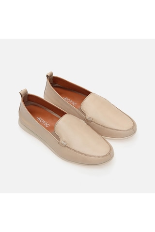 Hotiç Hakiki Deri Bej Kadın Loafer 01ayh285970a310 Bej