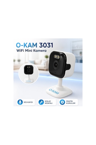 3031 3Mp Wifi Bebek Kamerası Ses Kayıtlı, Kolay Kurulum - Beyaz