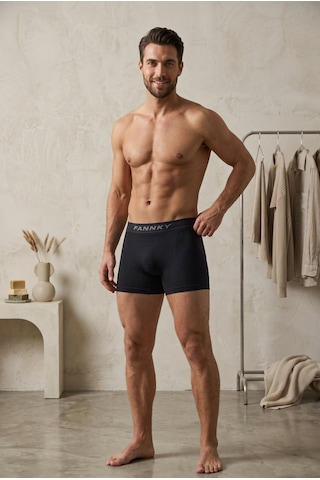 Fit Women Erkek Casual Comfort Günlük 3 Lü Siyah Boxer