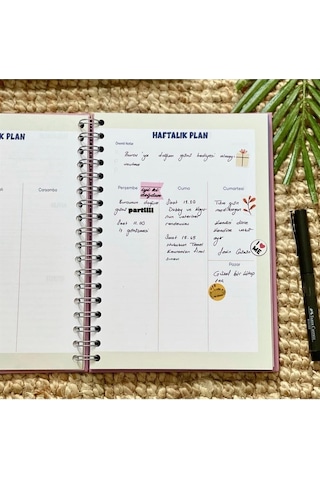 Konsept Halledicem Ama Hangi Birini Tasarımlı Tarihsiz Konuşan Ajanda Planner Mavi