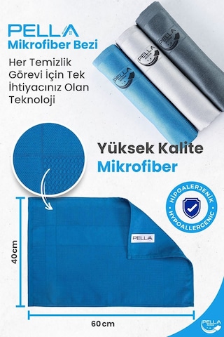 Pella Active Mikrofiber Temizlik Bezi 4'lü 40 x 60 CM