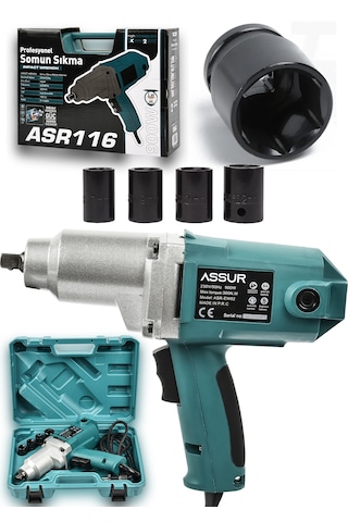 Assur ASR116 Elektrikli 900W 300NM Somun Sıkma Sökme Mavi