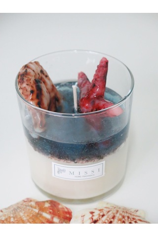 MİSSİ MARİN AQUA BOSPHORUS KOKULU DENİZ YILDIZI DEKORLU VEGAN MUM