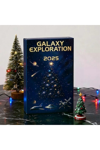 2025 Galaksi Keşif Advent Takvimi 2d Düz Akrilik Uzay Advent Oyuncağı Çocuk Genç Öğrenciler İçin 24 Günlük Noel Geri Sayım Takvimi