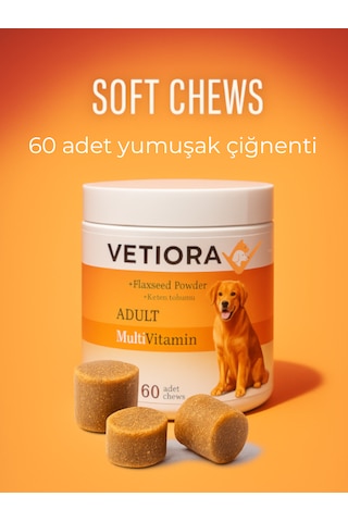 Köpekler İçin Multivitamin Güçlü Bağışıklık Ve Sağlıklı Tüyler İçin Çiğnenebilir Tablet, 150 Gr