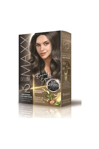 Maxx Deluxe Saç Boyası Set Yoğun Koyu Küllü Kumral 6/11