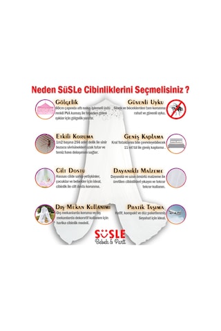 Yatak Gölgelikli Mega Boy Lüks Cibinlik Sineklik - Beyaz