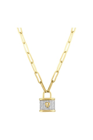 0.70 Karat Kilit Pırlanta Kolye