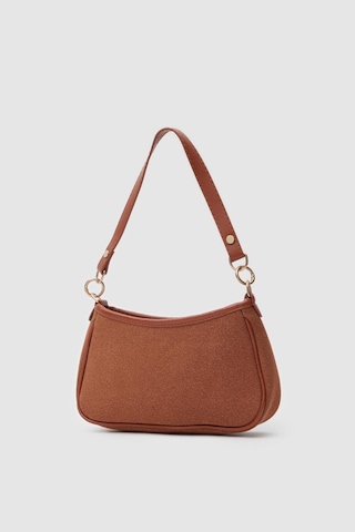 Shule Bags Farme Süet Baget Çanta Taba Taba