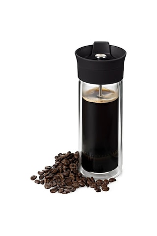 Adhoc Thermo-Glass Çift Camlı French Press 300 Ml Siyah