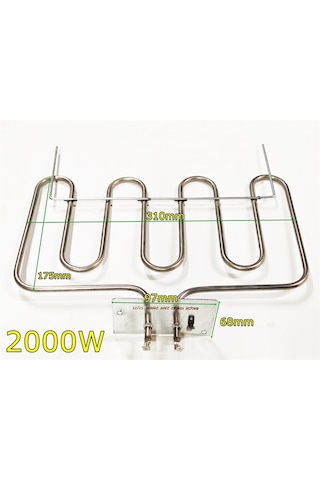 Barbekü Izgara Isıtıcı Rezistansı flanşlı 2000W