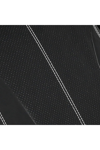 4 Parça Araba Koltuğu Kapakları, Evrensel Nefes Deri Bej Ve Siyah