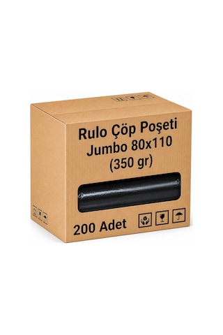 Rulo Çöp Poşeti 80x110 350 Gr 200'lü