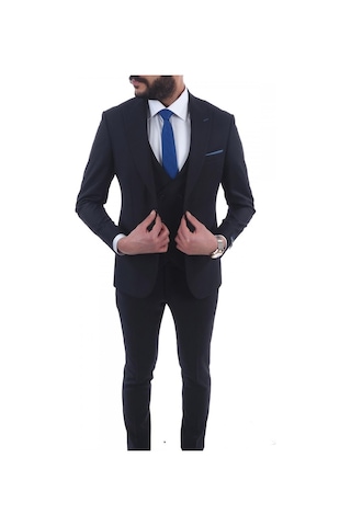 Jan Carlucci Slimfit Yelekli Drop 6 Takım (476249345) Lacivert