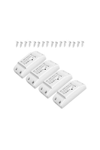 Skycity 4'lü Akıllı Ev Anahtarları: Wifi+bluetooth Çift Mod, 10a Akım, Tuya Uygulaması İle Uzaktan Kontrol Ve Zamanlama Tuya Wifi