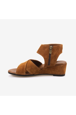 Kemal Tanca Kadın Sandalet 6510-2 Tan Suede